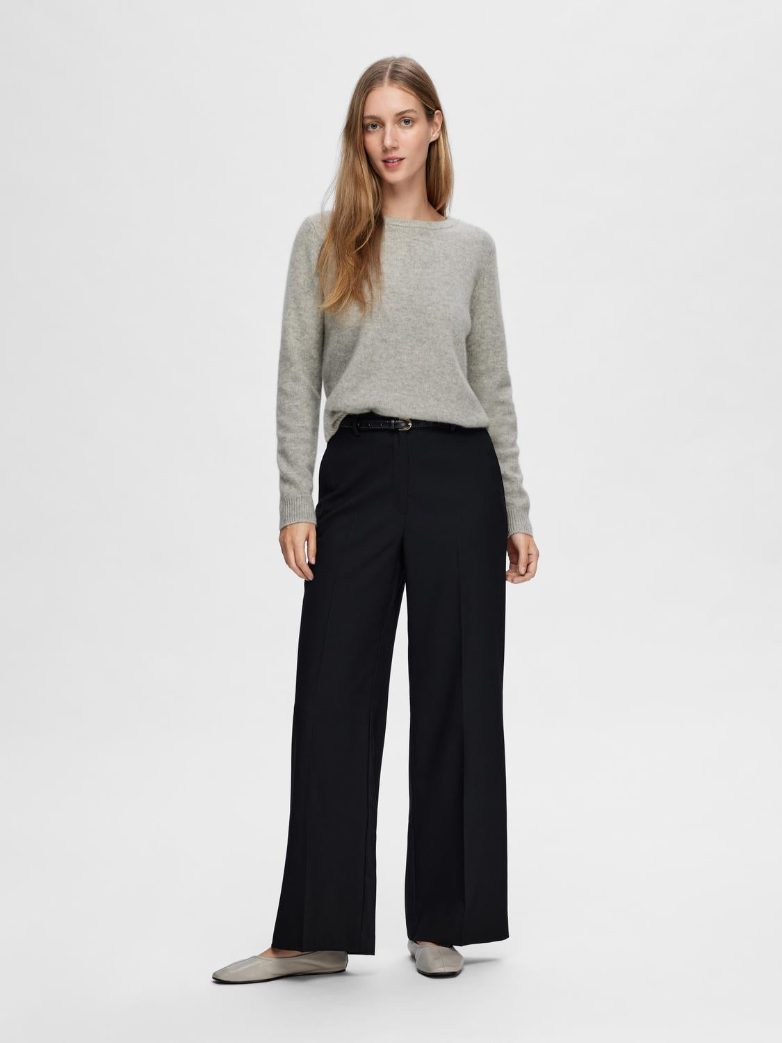 SLFMANILA Pullover - Light Grey Melange